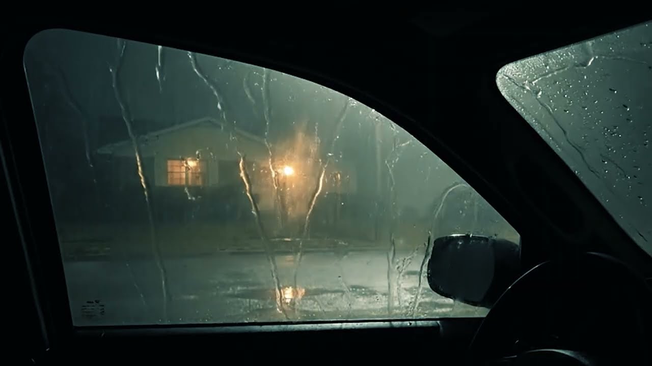 Quiet Night Road Rain Sounds for Sleep Deep Rest Therapy | Empty Highway Windshield Drops ASMR
