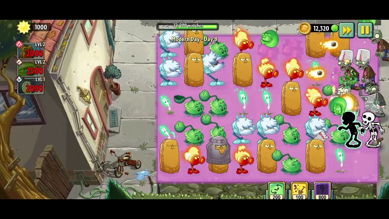 TRIK CEPAT 100 MATCHES! Modern Day Beghouled - PvZ 2 🧩🧟‍♂️