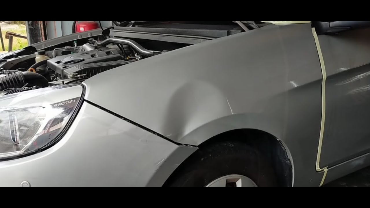 Repair dent  and spray