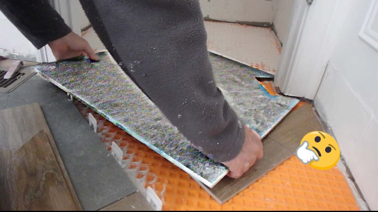 🤔Difficult tile cut to mark?  Make a pattern, make it easy. Large format tile. 😊