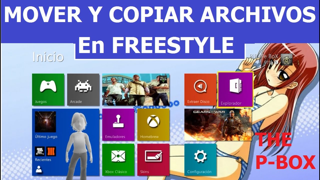 COMO MOVER Y COPIAR ARCHIVOS EN FREESTYLE - RGH 5.0 - 2016 THE P-BOX