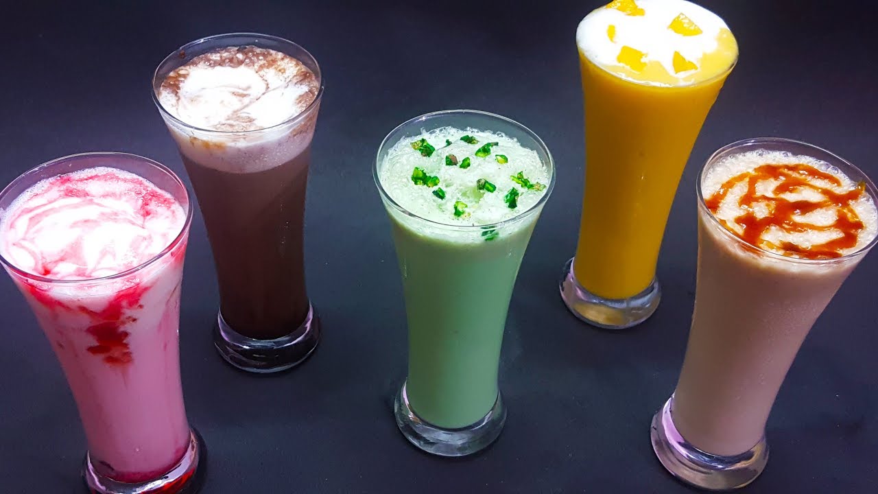5 milk shake recipe | quick and simple