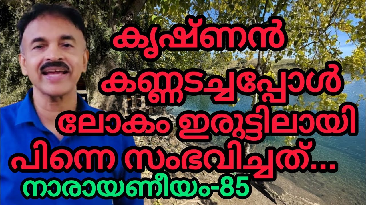 കൃഷ്ണൻ കണ്ണടച്ചപ്പോൾ ഇരുട്ടായി പിന്നെ നടന്നത്..#narayaneeyam 