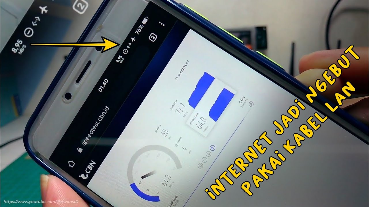 [ Tutorial ] Cara Menghubungkan HP Ke Internet Via Kabel LAN RJ45 | Bahas Mod UTL + Power Eksternal