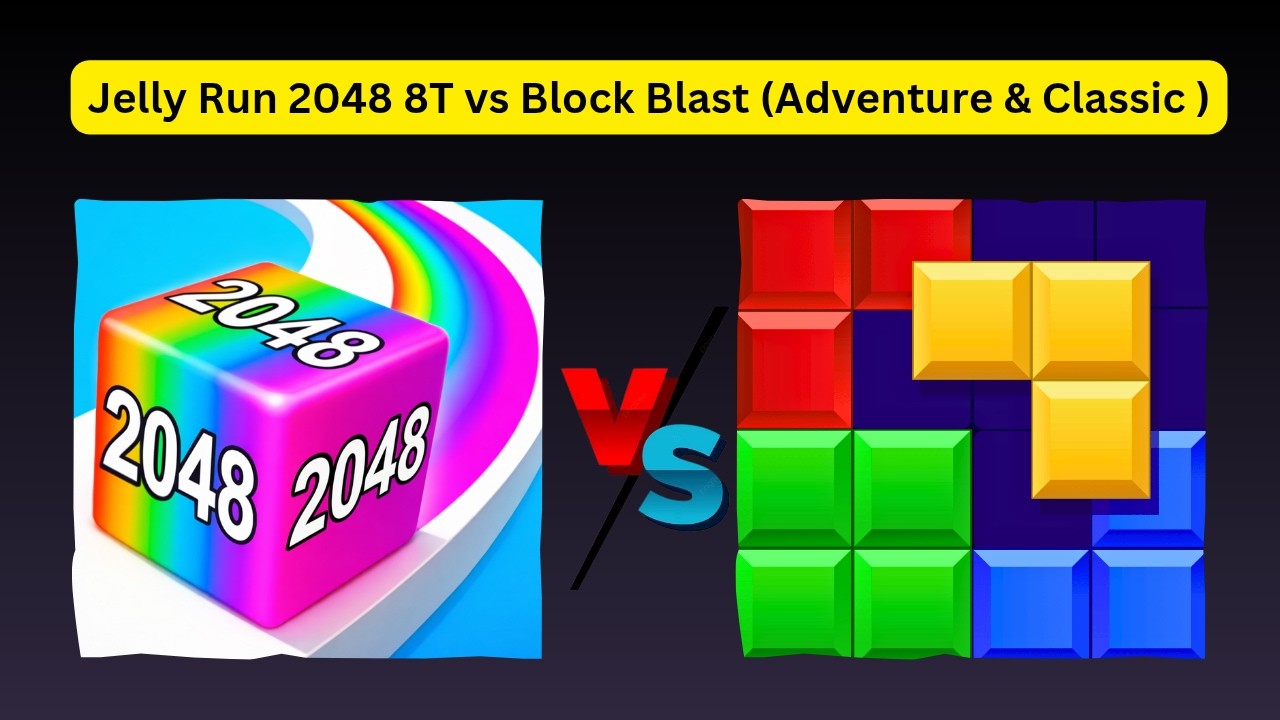 Jelly Run 2048 8T High Score 😱🔥 vs Block Blast (Adventure & Classic Mode) | Ultimate Battle!