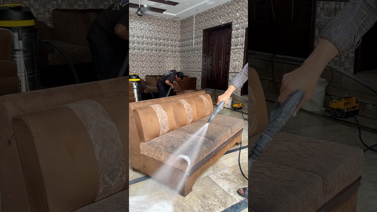 Sofa cleaning at home || Sofa Cleaning || Carpet Cleaning || cleaning Services  #shorts #viralvideo