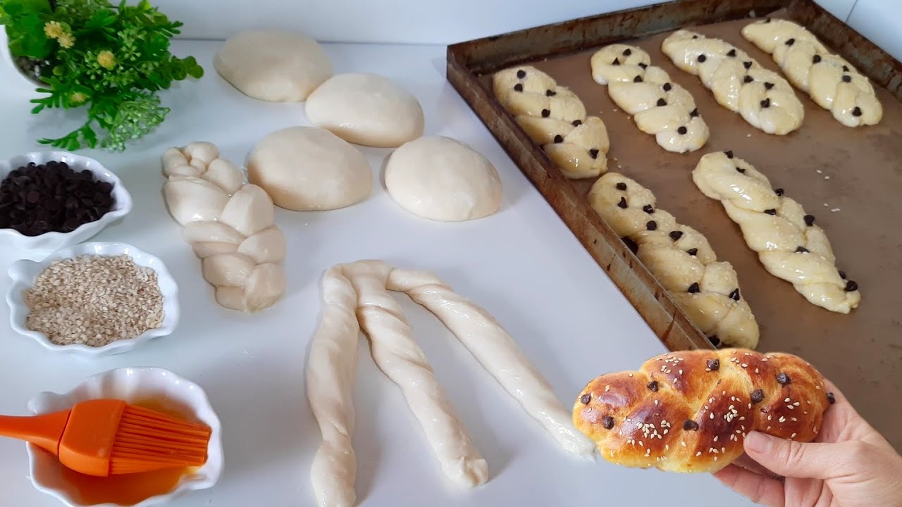 بريوش الضفيرة لفطور العيد على طريقة المخابز بدون بيض ولا زبدة بعجينة قطنية خفيفة كيف الريشة