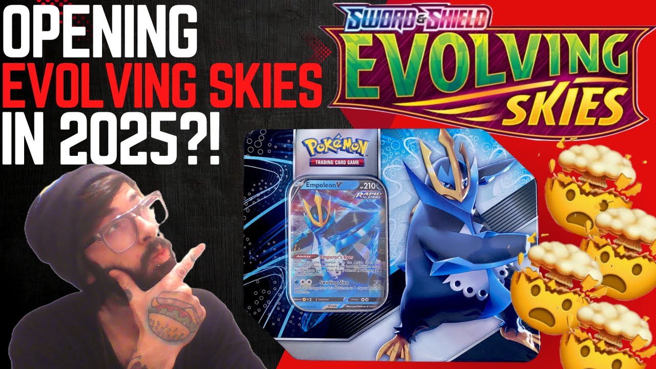 IS EVOLVING SKIES WORTH OPENING IN 2025??!! Empoleon V V-Strikers Tin Opening!!!