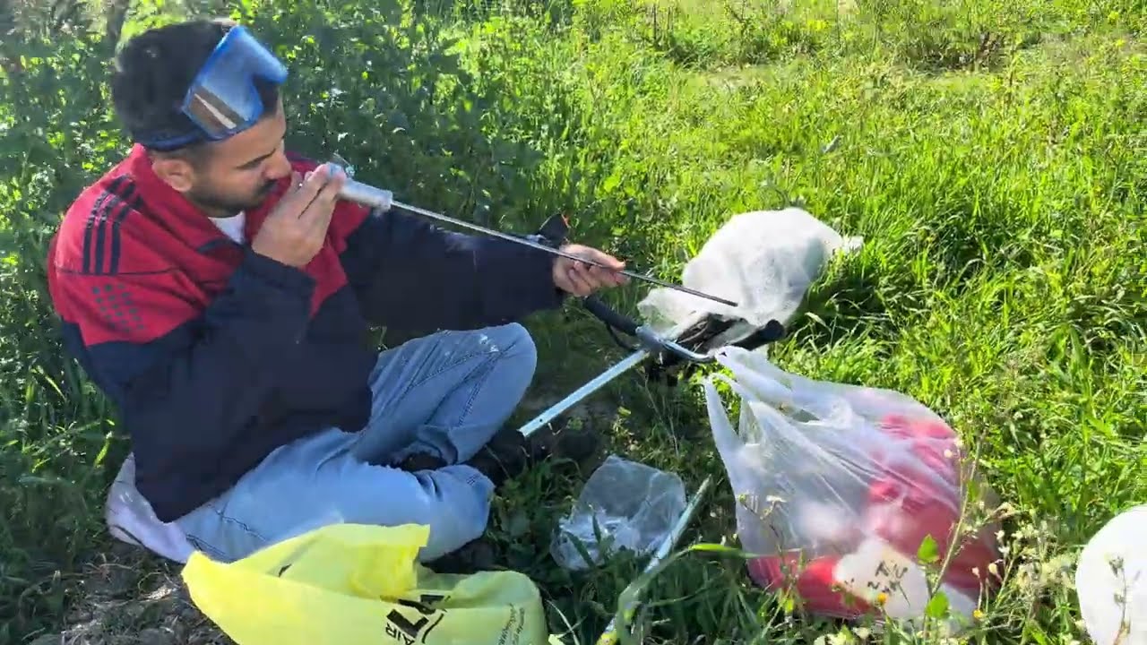  Tırpan makinası ile otları biçiyoruz erenle kekik toplarken süprizle karşılaştık