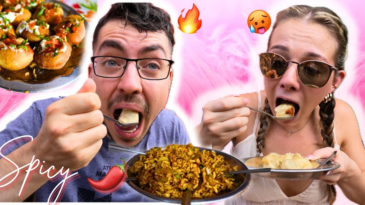 My NEW Friends Reacting on Piro Chatpatey, Panipuri & MoMo 🥵🔥🌶️