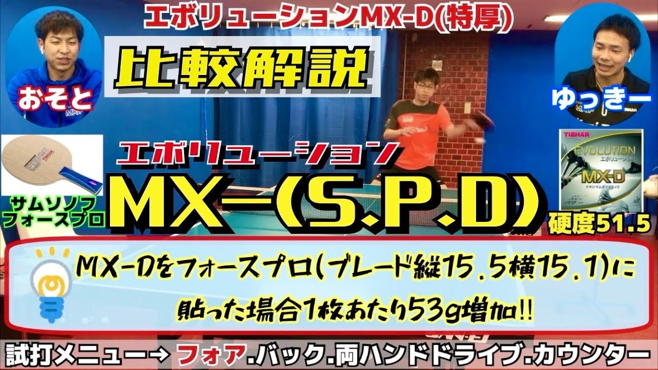 【卓球】TIBHAR契約コーチ達が徹底解説‼︎エボリューション(MX-S.MX-P.MX-D)の真実‼︎
