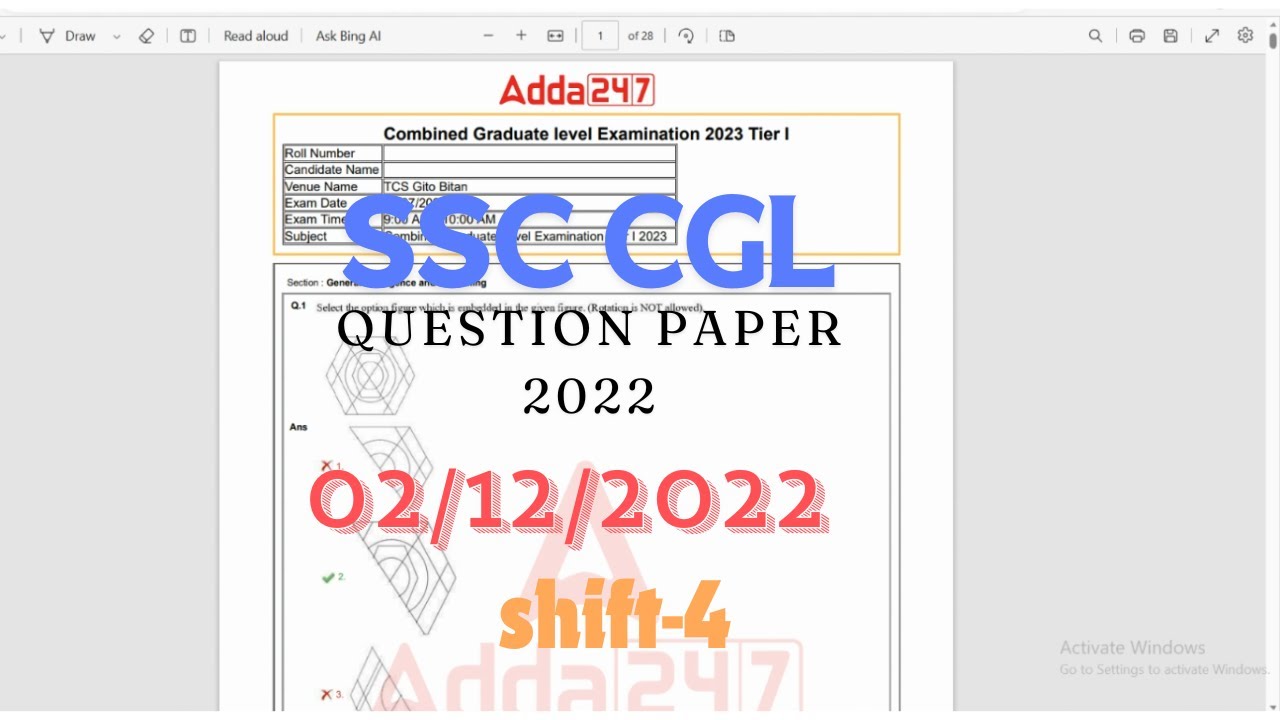 SSC CGL question paper 2022 analysis|previous year