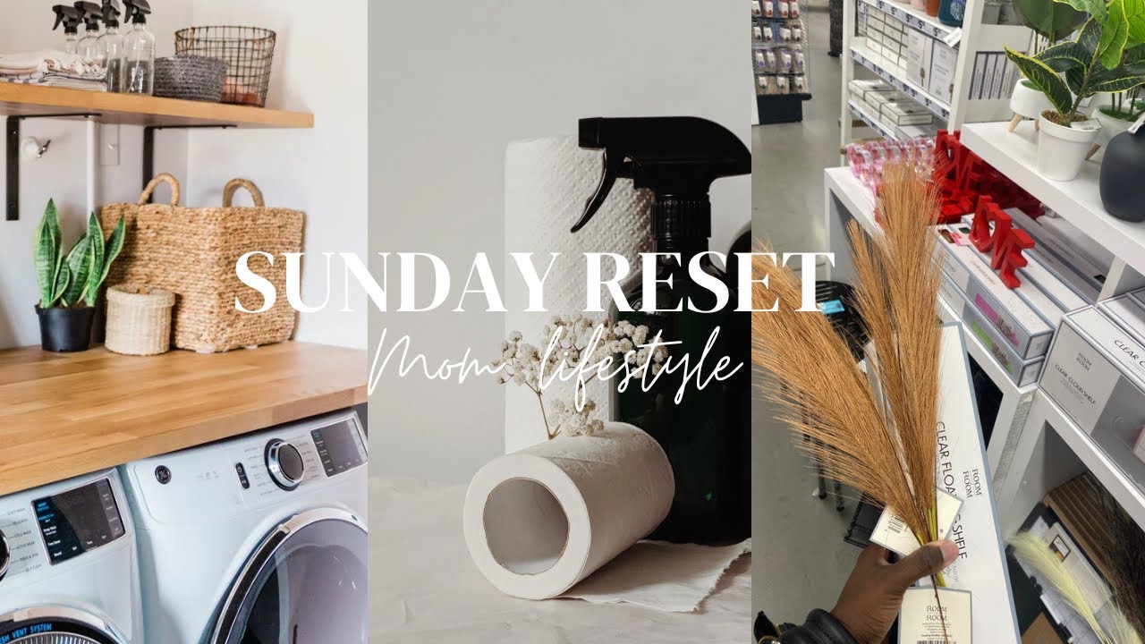 SUNDAY RESET/CLEAN WITH ME/ LAUNDRY AND CLEANING #cleaning  #mom #vlog #home