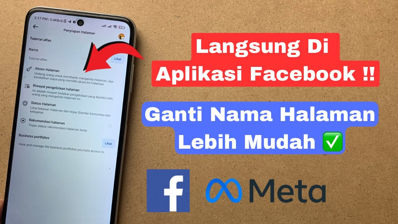 Cara Mengubah Nama Halaman Facebook Lewat HP