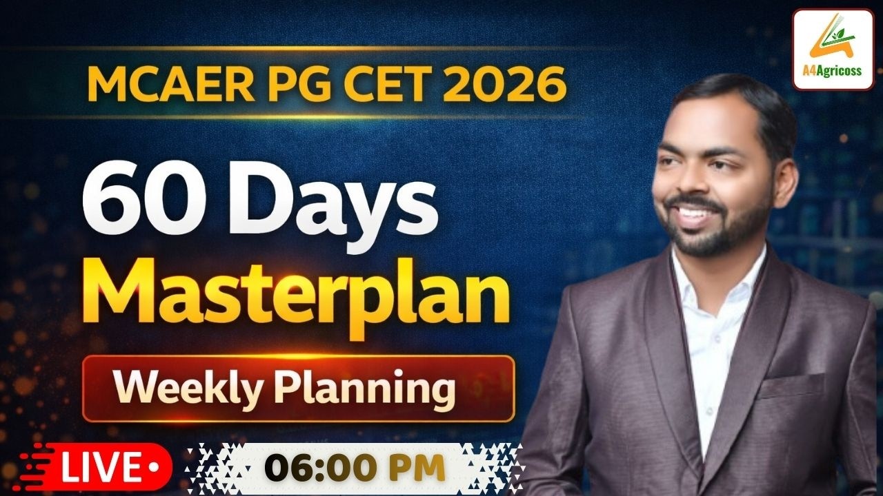 50 Days Masterplan| MCAER PG CET 2026 | #MscAgri#mcaercet#mcaerpgcet#mcaerpgcet2026#mcaerstrategy