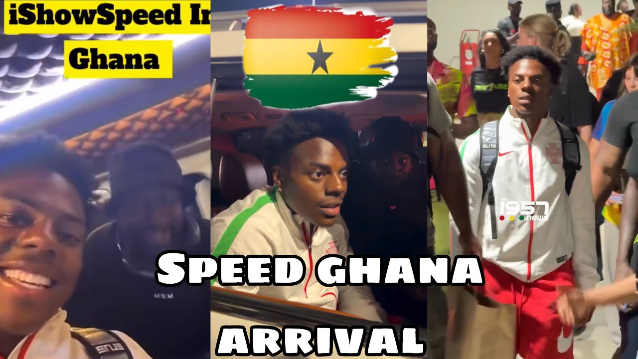 All Videos of IshowSpeed Arriving in Ghana 🇬🇭 - He looks so happy 