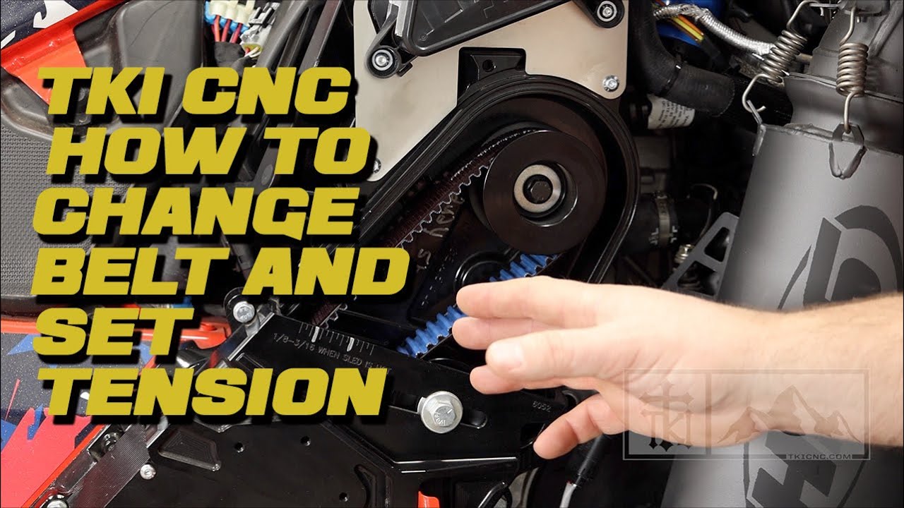TKI CNC HOW TO CHANGE BELT AND SET TENSION Ski Doo G5 / BRP Lynx