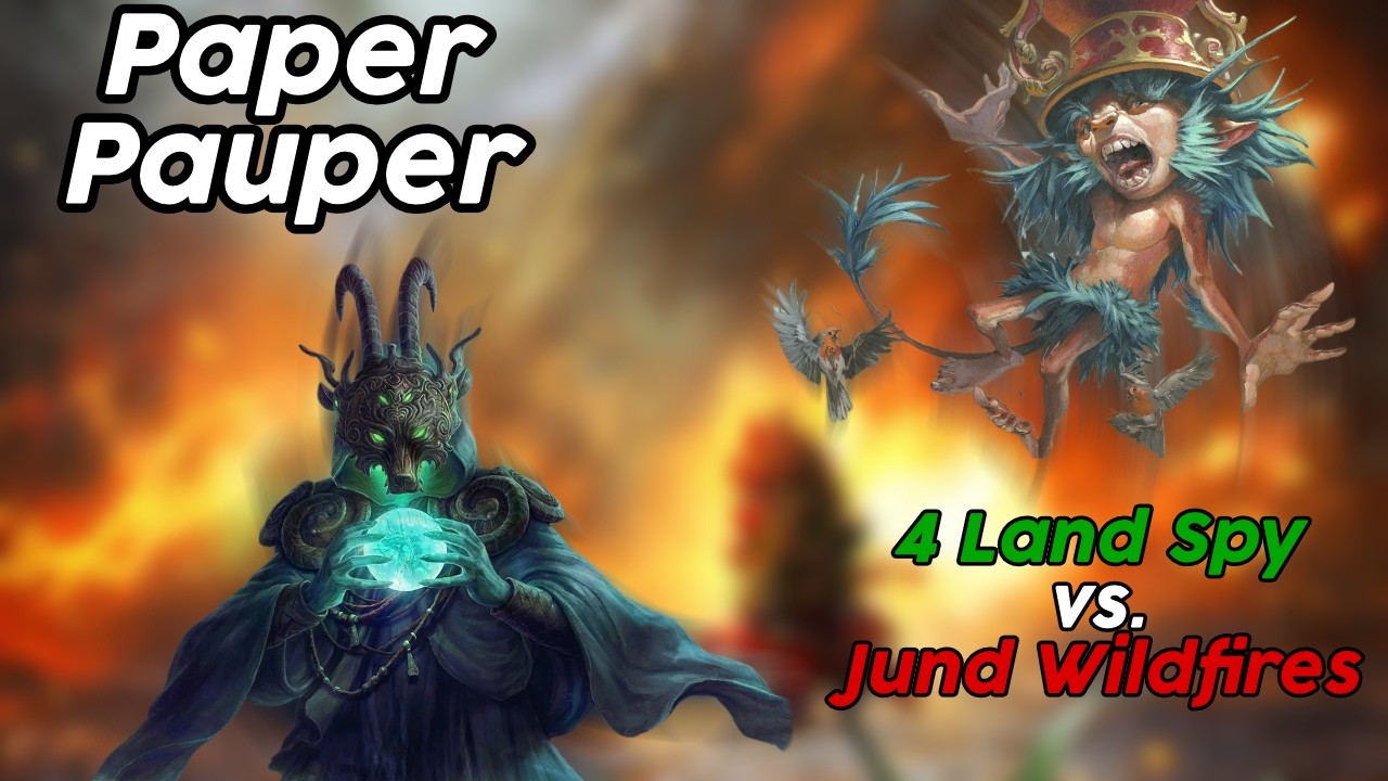 [Paper Pauper] 4 Land Spy VS. Jund Wildfire (Live Gameplay)