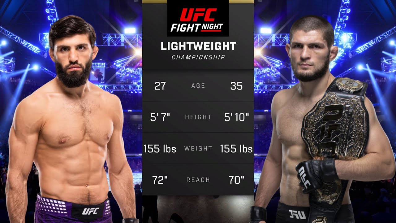 Arman Tsarukyan vs Khabib Nurmagomedov Full Fight - UFC 5 Fight Night