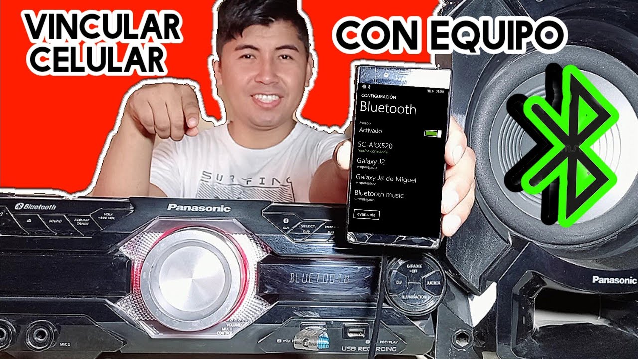como vincular Bluetooth con cualquier equipo Panasonic ☆vincula tu teléfono a tu equipo de sonido.