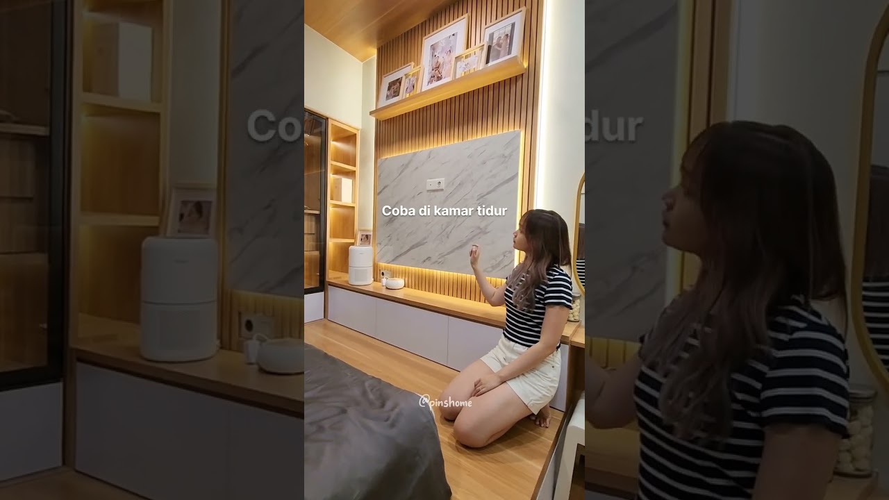 Bikin bioskop mini dirumah pakai EROC smart proyektor ! 🥰 #shorts #viral