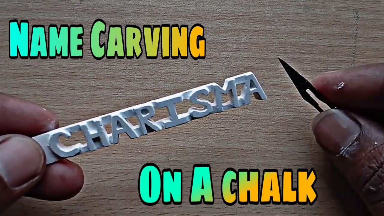 Carving a Name on Chalk (Video-5) | Chalk Micro Art | MicroArtist Sumit