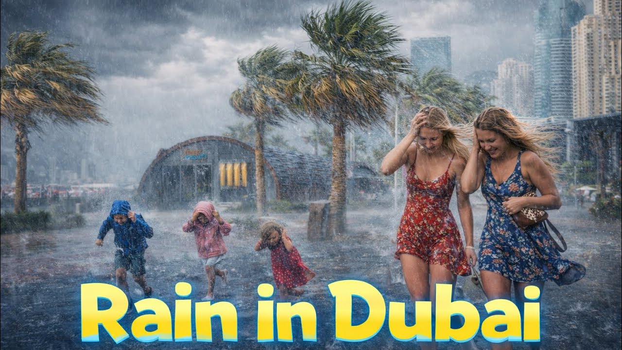 Rain 🌧️ in #dubai #travel | cold weather in uae 🇦🇪 