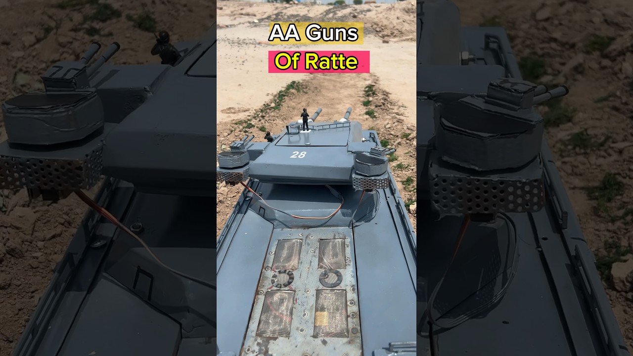 Rc tank - Ratte P-1000 AA Guns #military #trending #ww2 #foryou #shorts #viralvideo #armorerworks