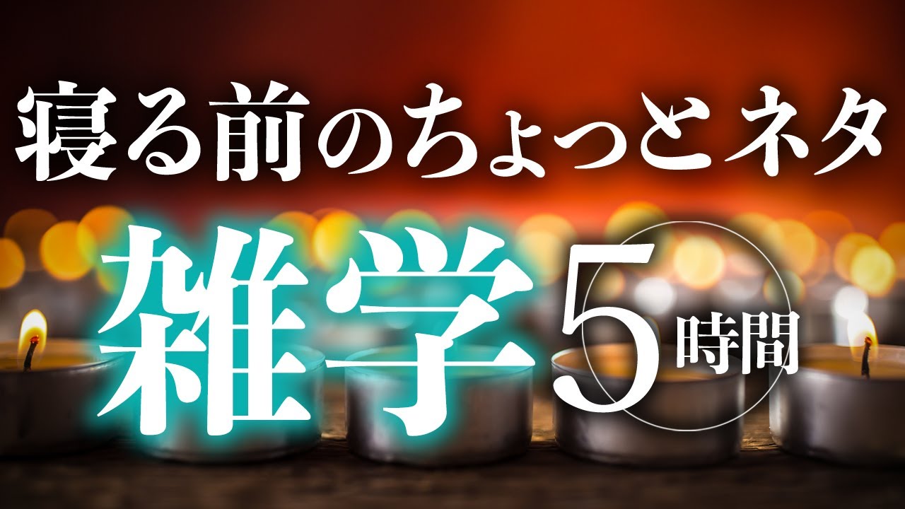 【睡眠導入】寝る前のちょっとネタ雑学5時間【合成音声】