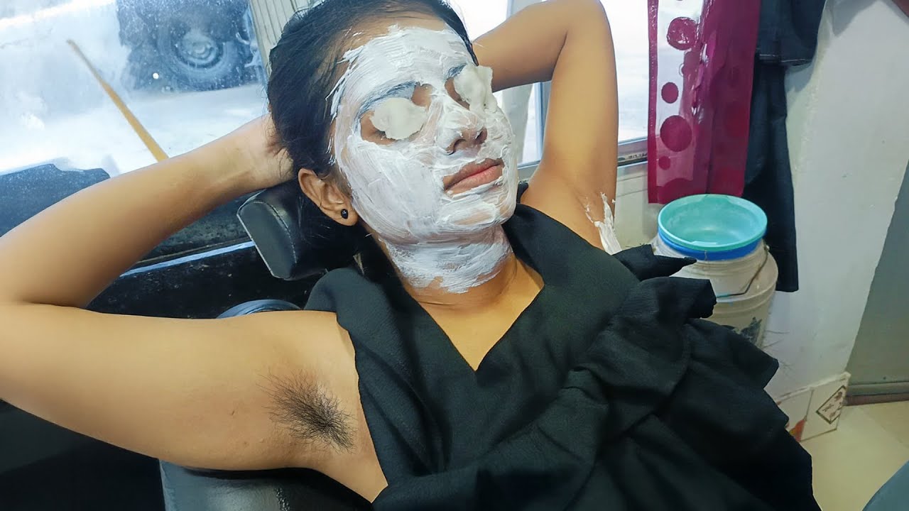 Girls unwanted hair shaved in men's barbershop💈