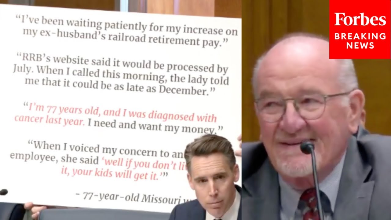 Josh Hawley Grills Railroad Retirement Board Chairman On Shocking Quote From Employee