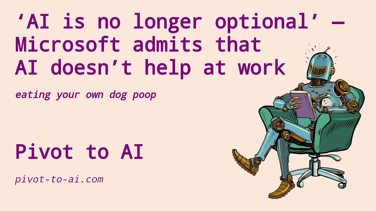 &lsquo;AI is no longer optional&rsquo; &mdash; Microsoft admits AI doesn&rsquo;t help at work