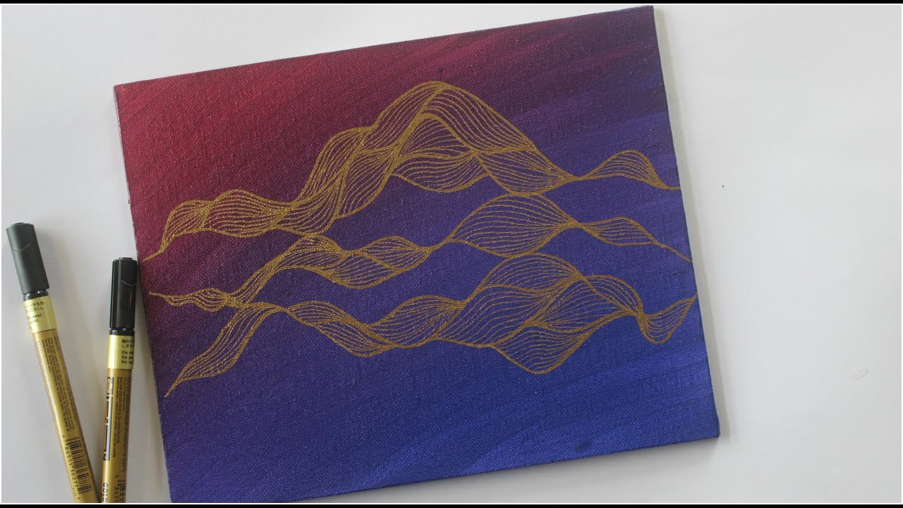 zentangle canvas art || Acrylic Painting Abstract Doodle and Dot Painting Tutorial