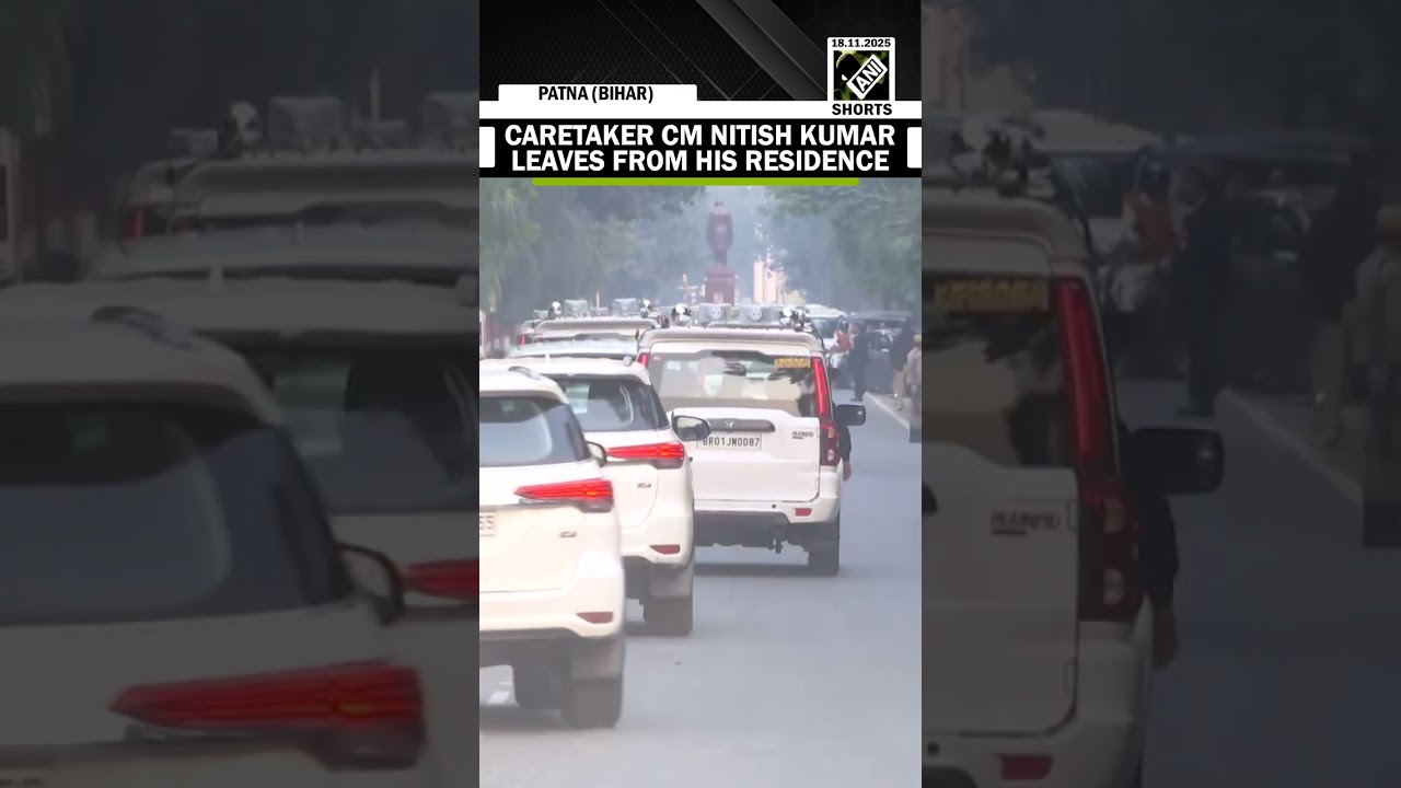 Bihar Caretaker Chief Minister Nitish Kumar leaves from his residence in Patna