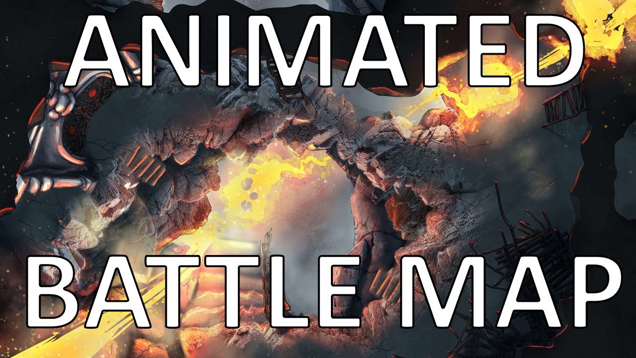 Animated Battle Map for D&D - Lava Cave by Domille's Wondrous Works