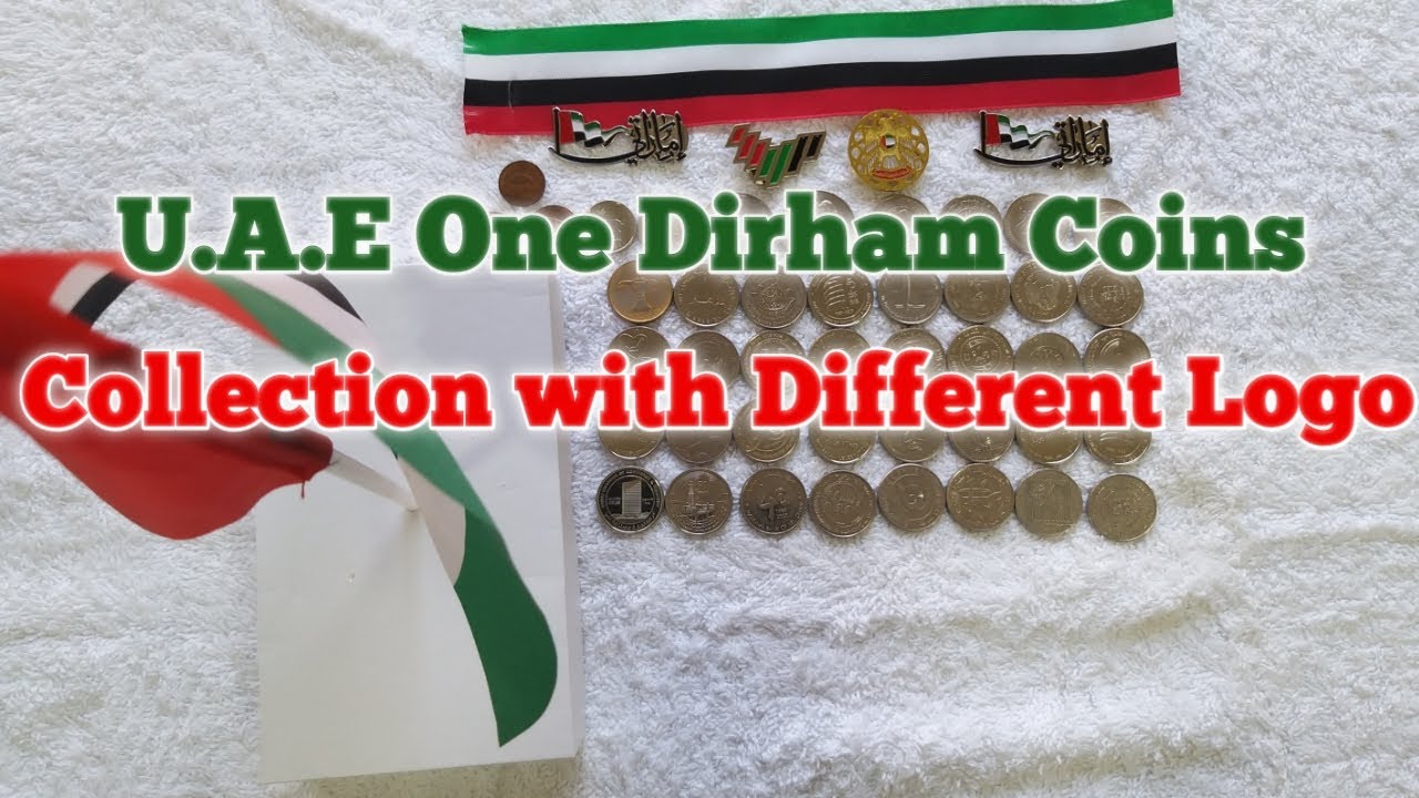 U.A.E ONE DIRHAM COINS COLLECTION WITH DIFFERENT LOGO 2020 #coins #collection #dubai @navabmedia 