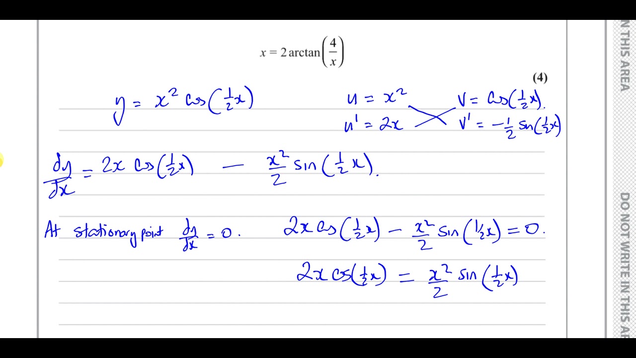 WMA13 IAL (Edexcel) P3 June 2021 Q1 Differentiation, The Product Rule,   Iteration
