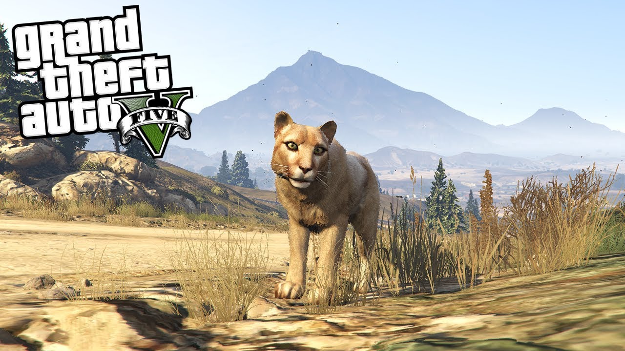 GTA 5 MOUNTAIN LION MOD! - HUNTING (GTA 5 Mods)
