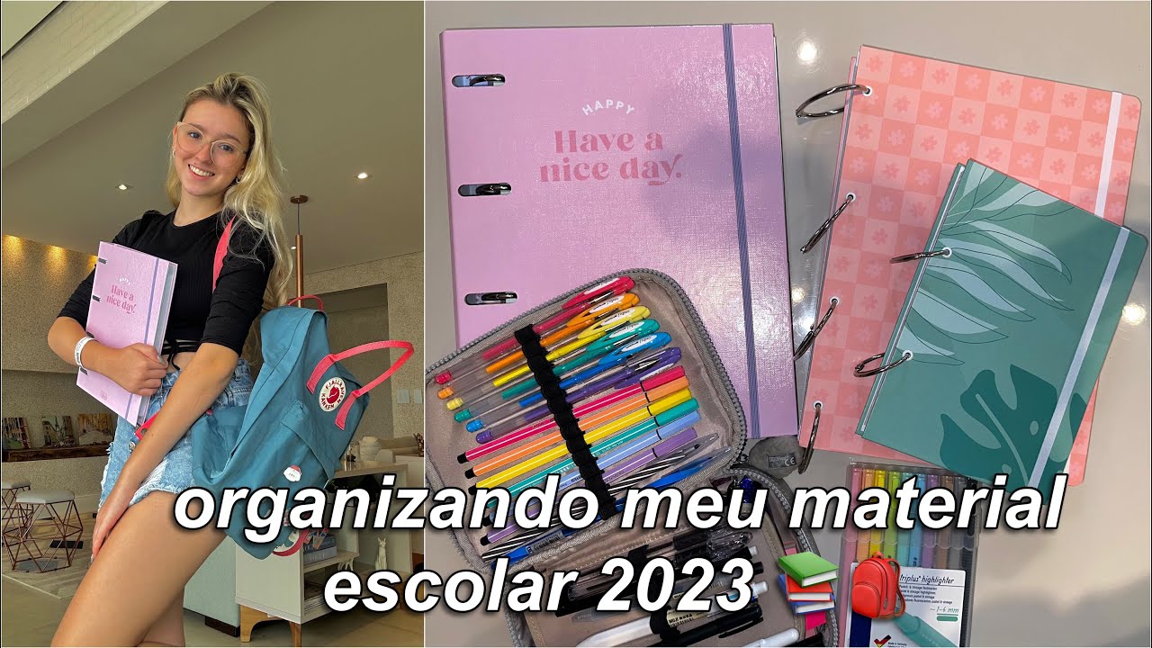 ORGANIZANDO MEU MATERIAL ESCOLAR PARA A VOLTA ÀS AULAS 2023!! | NICK MOSCA