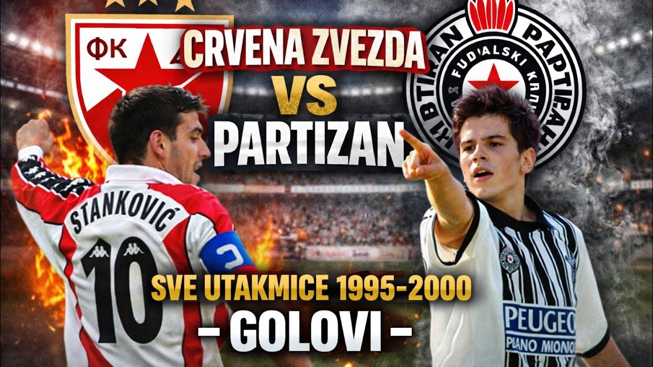 Crvena zvezda - Partizan | Sve utakmice | 1995 - 2000 | - golovi