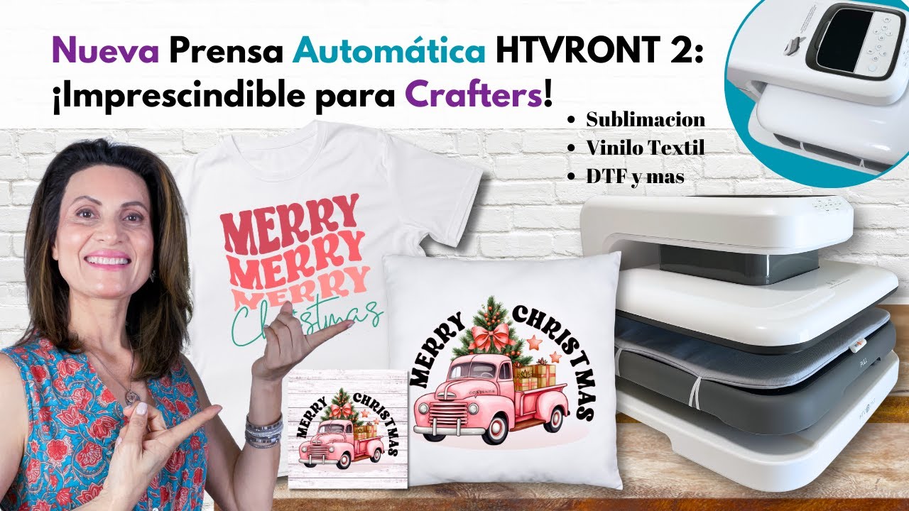 Unboxing y Tutorial de NUEVA Prensa Automatica HTVRONT 2: La Mejor Herramienta para Crafters