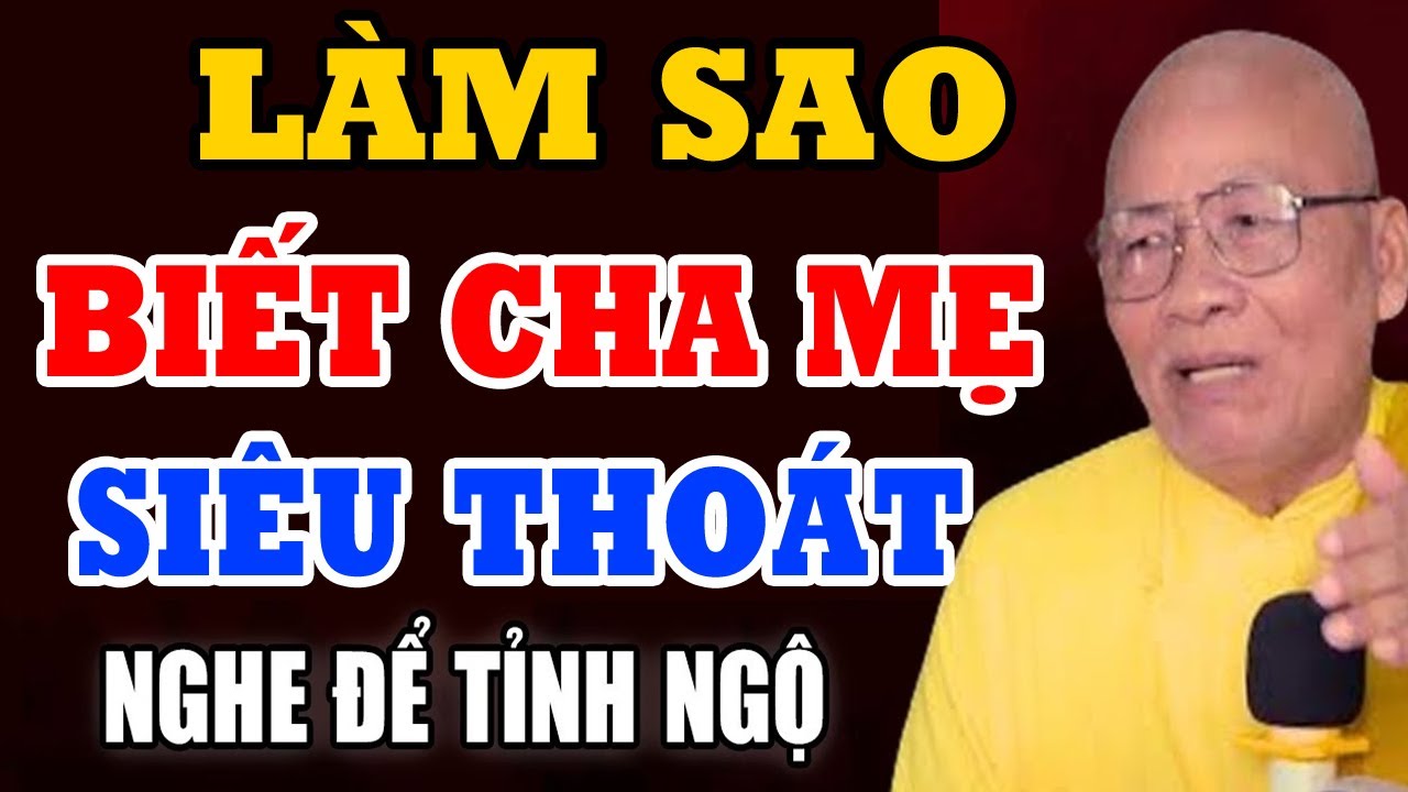 LÀM SAO ĐỂ BIẾT CHA MẸ ĐÃ MẤT SIÊU THOÁT - THIỀN SƯ AN LẠC HẠNH GIẢNG