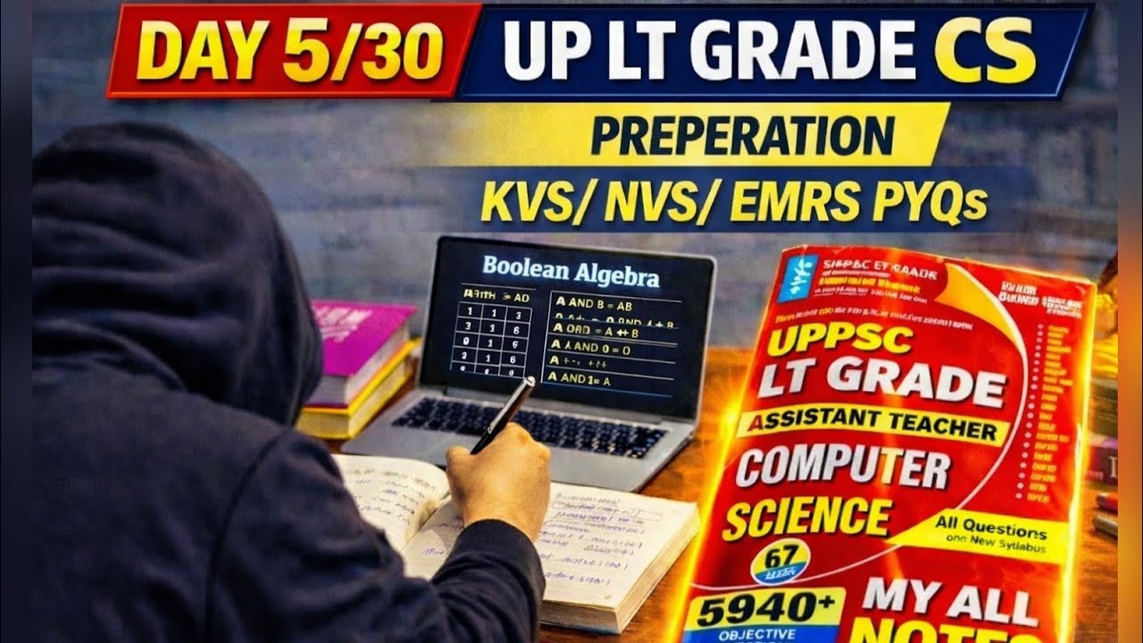 DAY 5 🔥| UP LT GRADE COMPUTER SCIENCE Preparation 2026 | K-Map(Karnaugh Map) Simplification Tricks 🧠