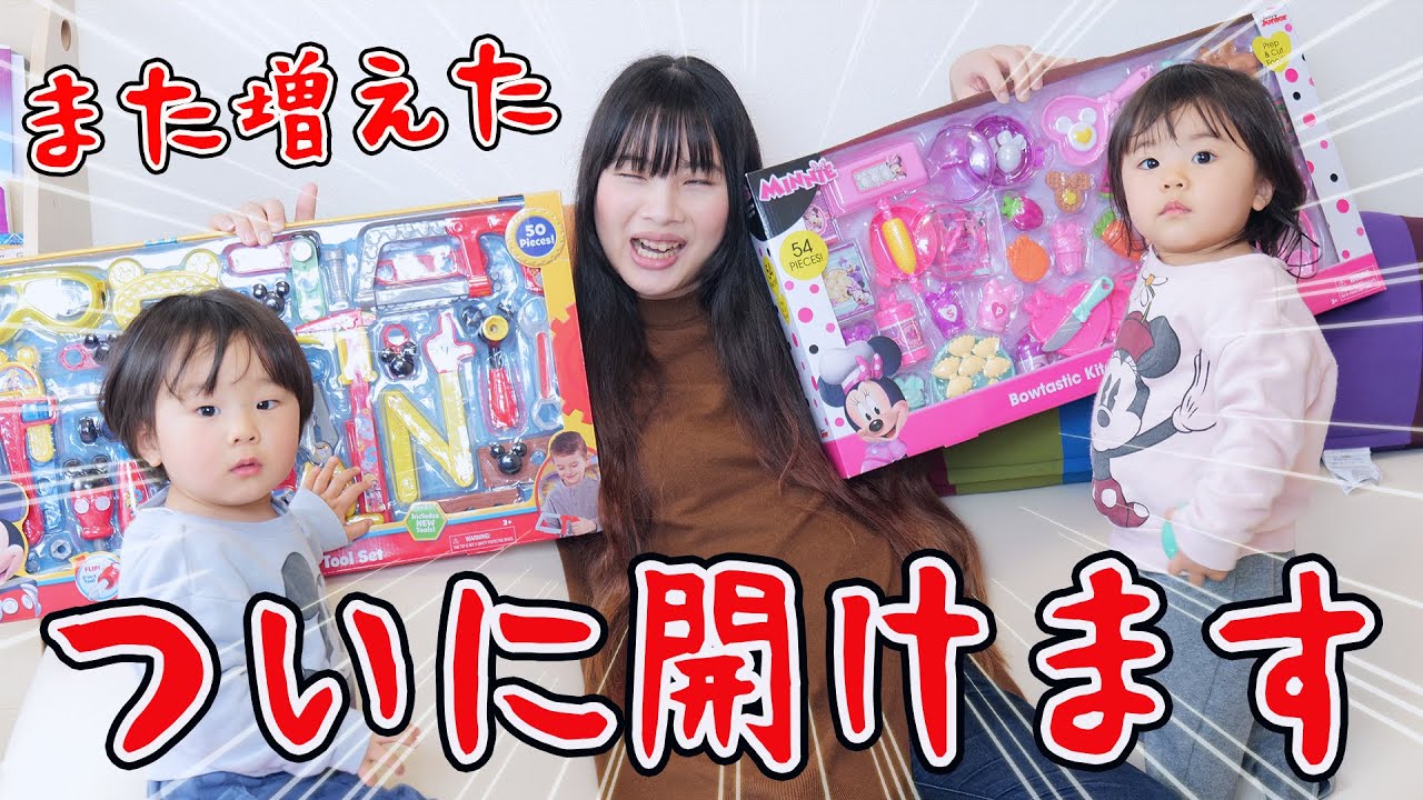 ディズニー知育セットを開封！夢中な男女双子が可愛いすぎた♡【コストコ】