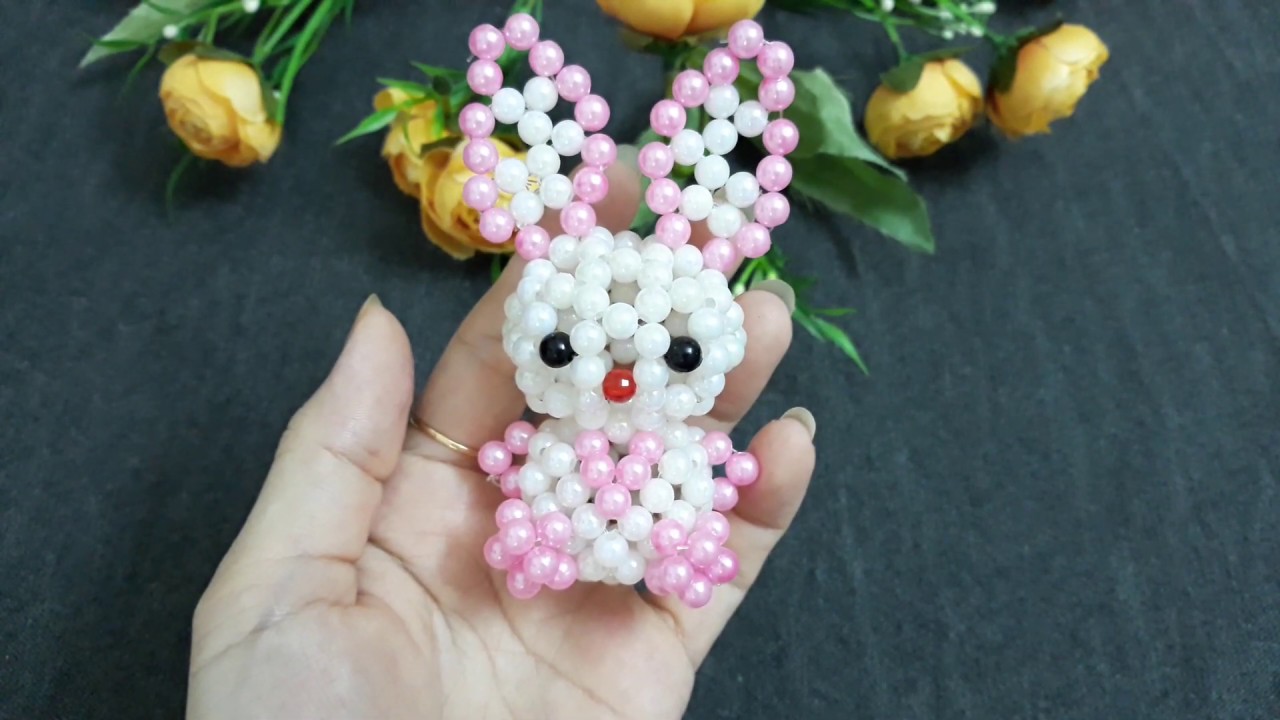 Beaded baby bunny 1/2# DIY# Kết cườm chú thỏ babi# ลูกปัดกระต่ายเด็ก#Beed beb zeko#