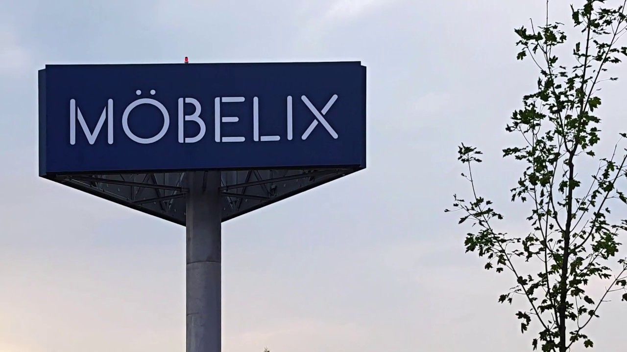 Möbelix, Jihlava - Světelná reklama, Lichtwerbung, Signmaking
