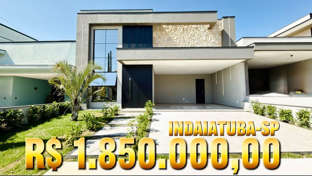 CASA NOVA A VENDA EM CONDOMÍNIO | 3 SUÍTES | ESCRITÓRIO E PISCINA EM INDAIATUBA 📍