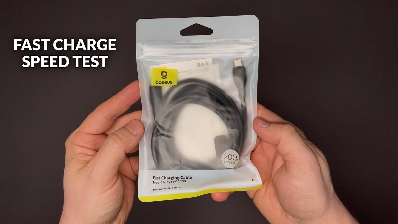 Baseus Fast Charging 100W USB Type-C Cable Pudding series Unboxing & charge speed test