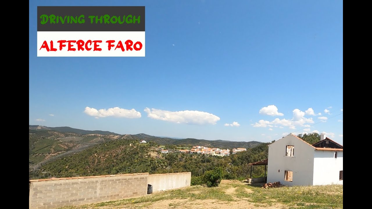 Driving through the small village of Alferce, Faro District, Portugal....ASMR
