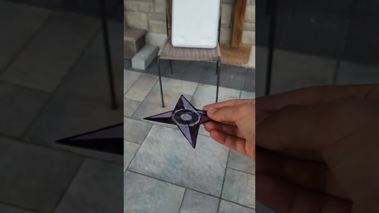 my own Shuriken Ninja star cd made throw demo!